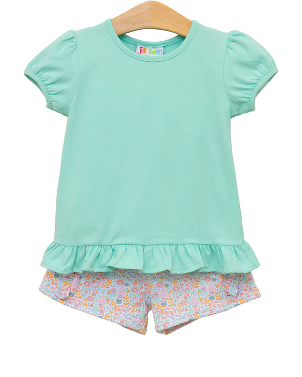 Pumpkin Patch Petals Ruffle Short Set