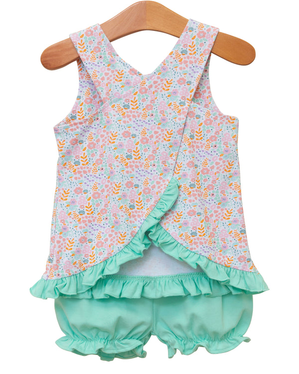 Pumpkin Patch Petals Swing Back Bloomer Set