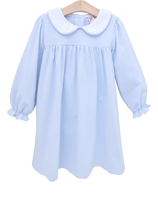 Lottie Dress - Light Blue Stripe