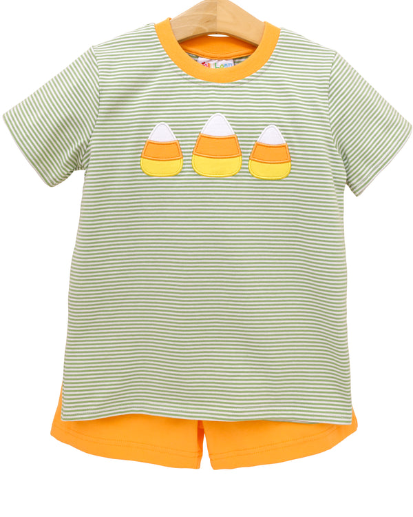 Sweet As Candy Corn Short Set