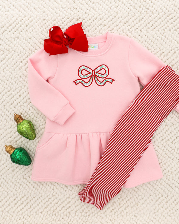 Merry & Bright Bow Tunic Sweatshirt Set