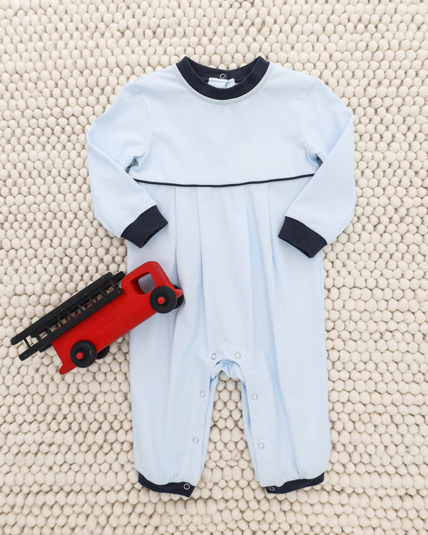 Patrick Romper - Mini Blue Gingham