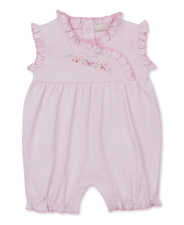 Premier Flowers & Vines Pink Hand Emb. Playsuit