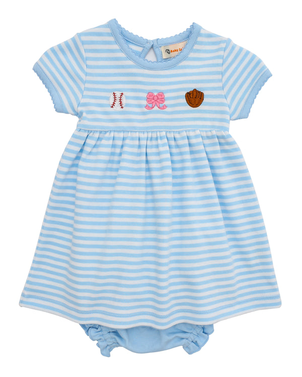 Baseball Trio Dress W/ Bloomers