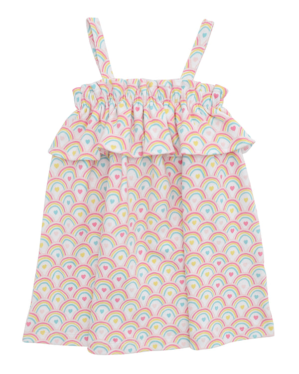 Rainbow & Heart Print Dress