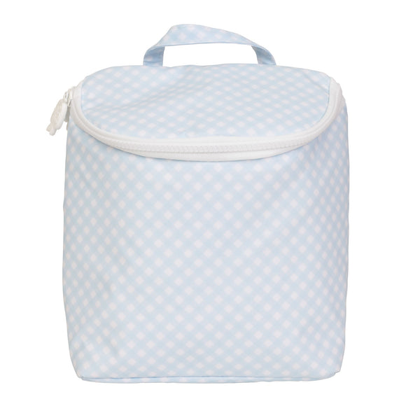 Blue Gingham Bottle Bag