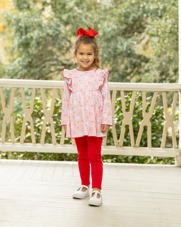 Milk & Cookies Ruffle Pants Set