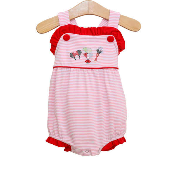 Mouse Embroidery Ruffle Sunsuit