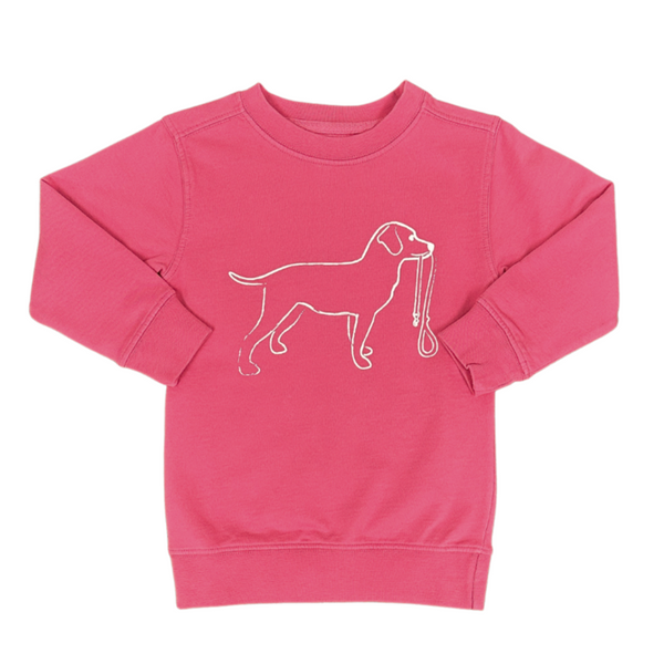 Pink Dog With Leash Sweatshirt