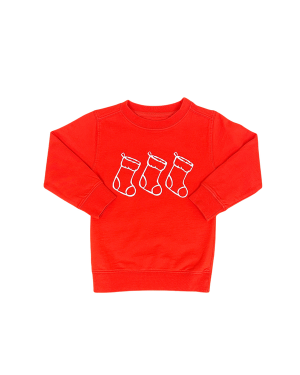 Red Stocking Trio Sweatshirt