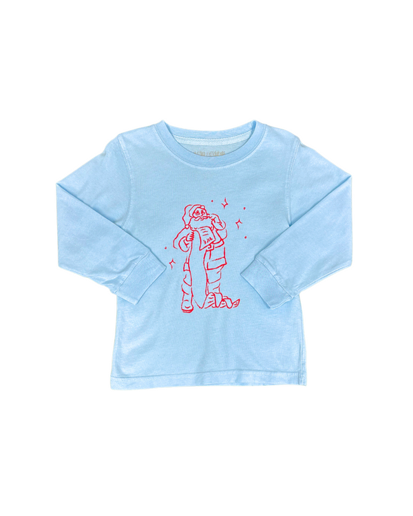 Light Blue Santa's Good List T-Shirt