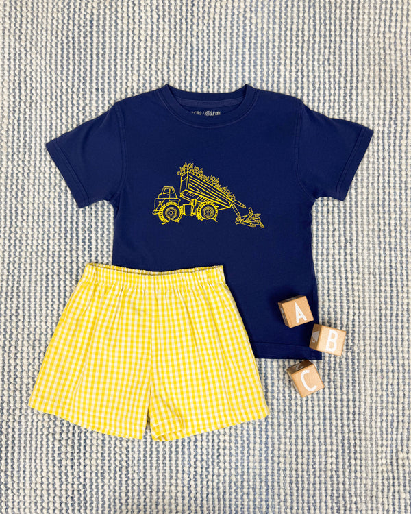 Navy Dumptruck With Crayons T-Shirt