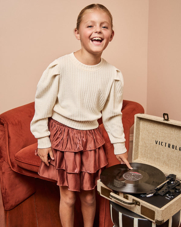 Jane Sweatshirt Textured- Cream