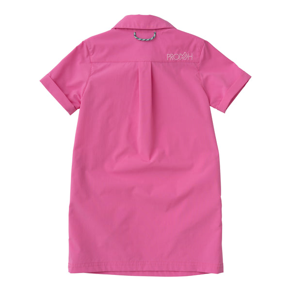 Fishing Shirt Dress- Cheeky Pink