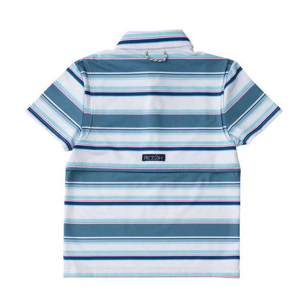 Pro Performance Polo- Provincial Blue Multi Stripe