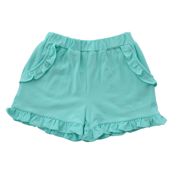 Knit Ruffle Shorts- Mint