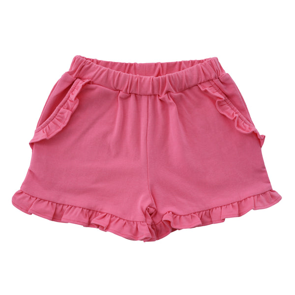 Knit Ruffle Shorts- Pink