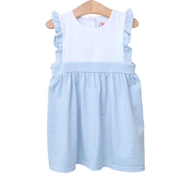 Sophia Dress- Light Blue Stripe