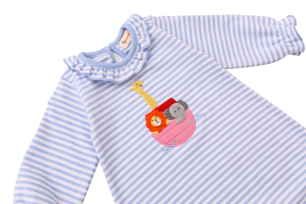 Noah's Ark Ruffle Romper