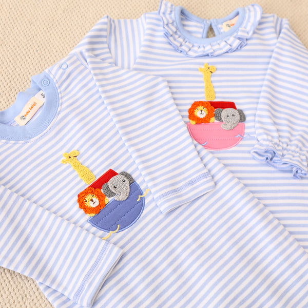 Noah's Ark Ruffle Romper