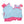 Abby Bow Back Short Set- Aqua Stripe/Hot Pink