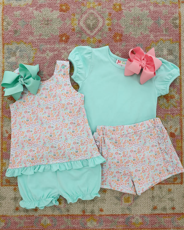 Pumpkin Patch Petals Ruffle Short Set