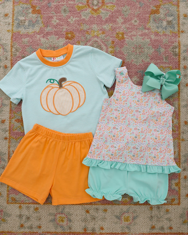 Pumpkin Patch Petals Swing Back Bloomer Set