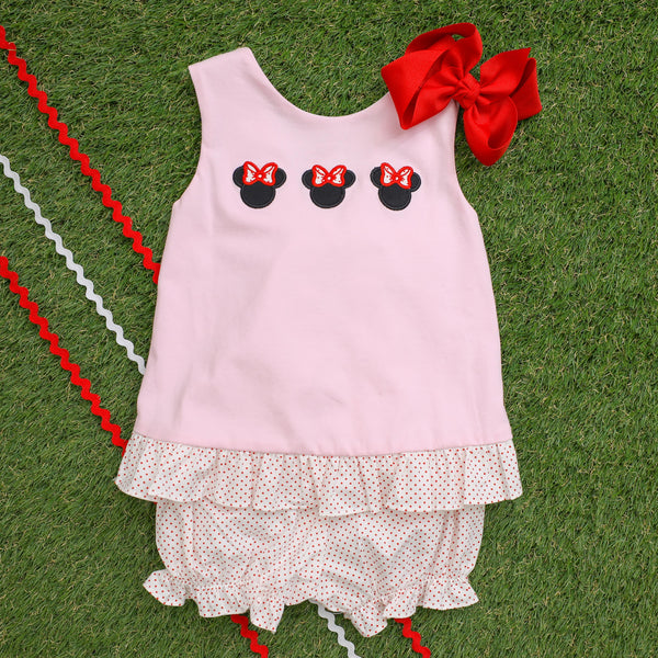 Mouse Ears Tie Bloomer Set