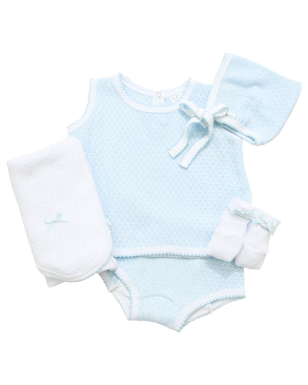 Sleeveless Diaper Set- Blue