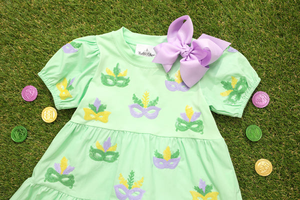 Sequin Mardi Gras Mask Dress