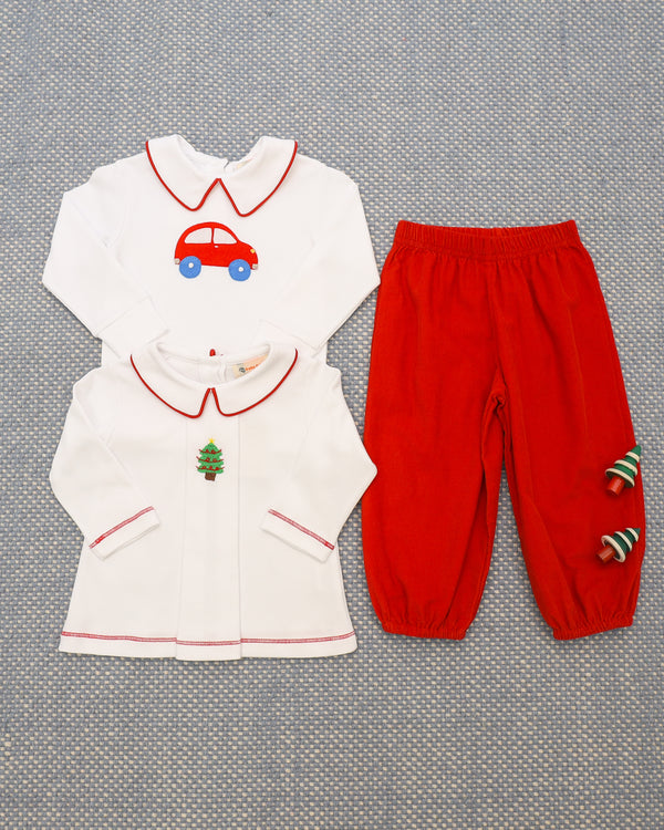 Crochet Mini Twinkle Tree Peter Pan Collar Shirt