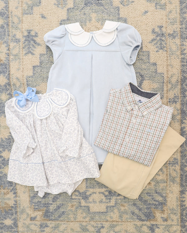 LS Dress Shirt- Brown/Green