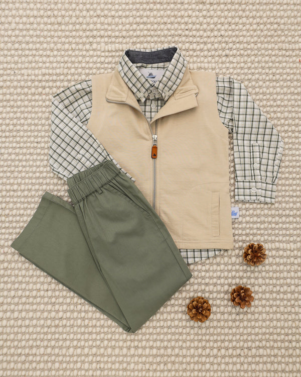 LS Dress Shirt- Olive/Elm