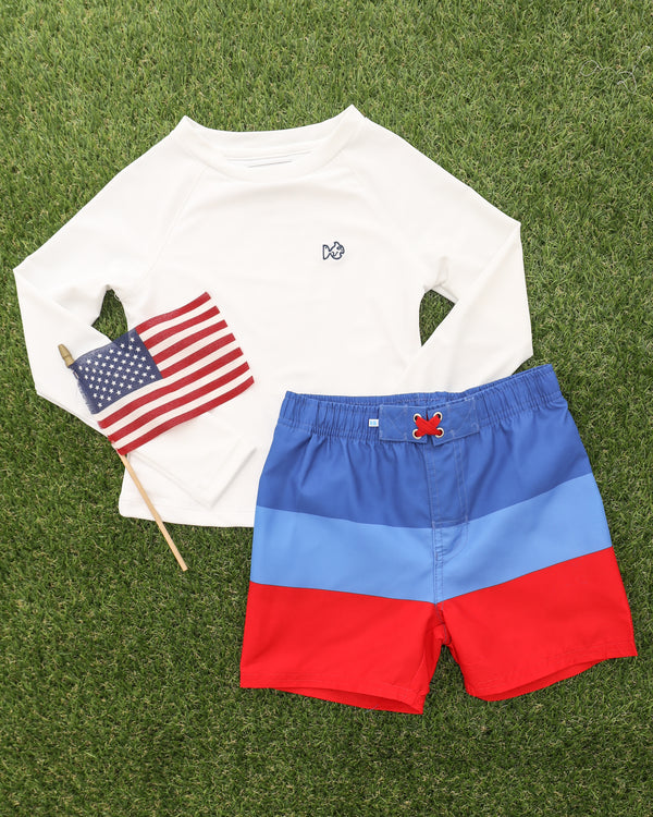 Liberty Color Block Swim Trunks