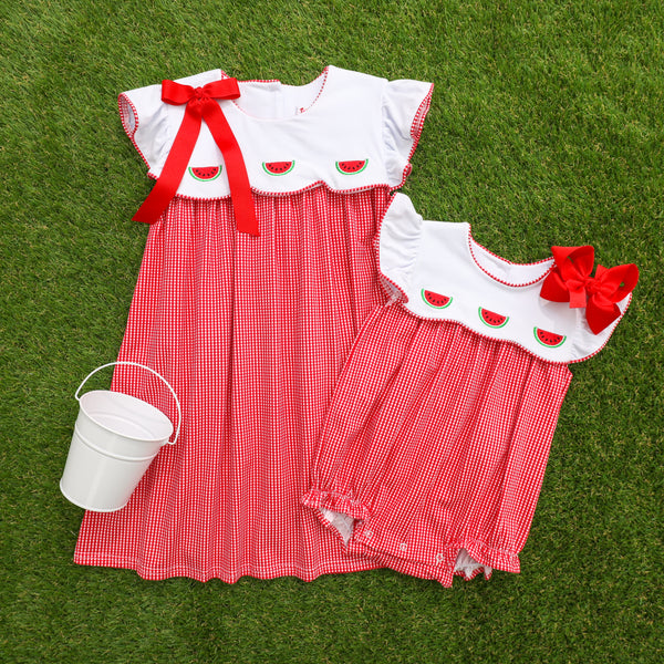 Watermelon Scallop Dress