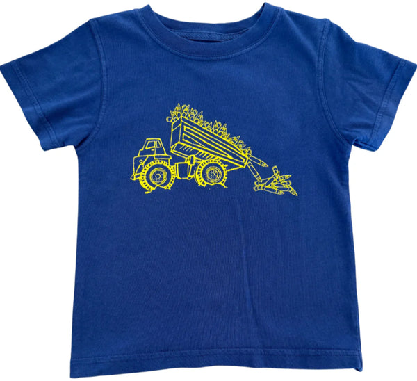 Navy Dumptruck With Crayons T-Shirt
