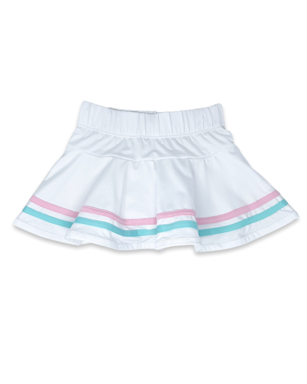 Callie Skort- Pure Coconut, Cotton Candy Pink, Totally Turquoise