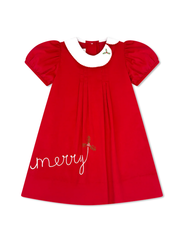 Eloise Dress High Point Red Corduroy- Merry