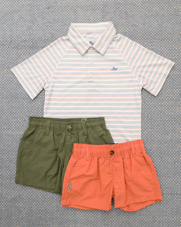 Polo SS- Aspen Green/Melon