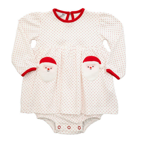 Santa Head Pocket Onesie Dress