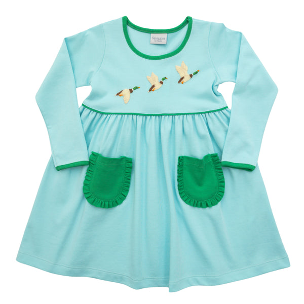 Trio Duck L/S Pocket Dress