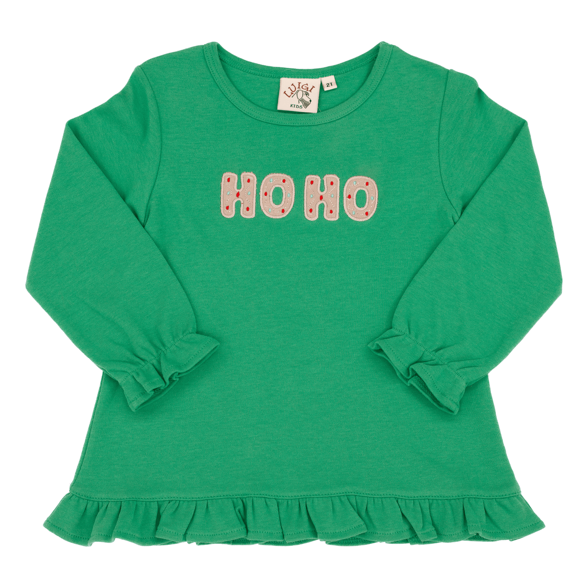 トップス sheller candychecktweed ruffle frilltops HO HO Ruffle Top – Smock Candy