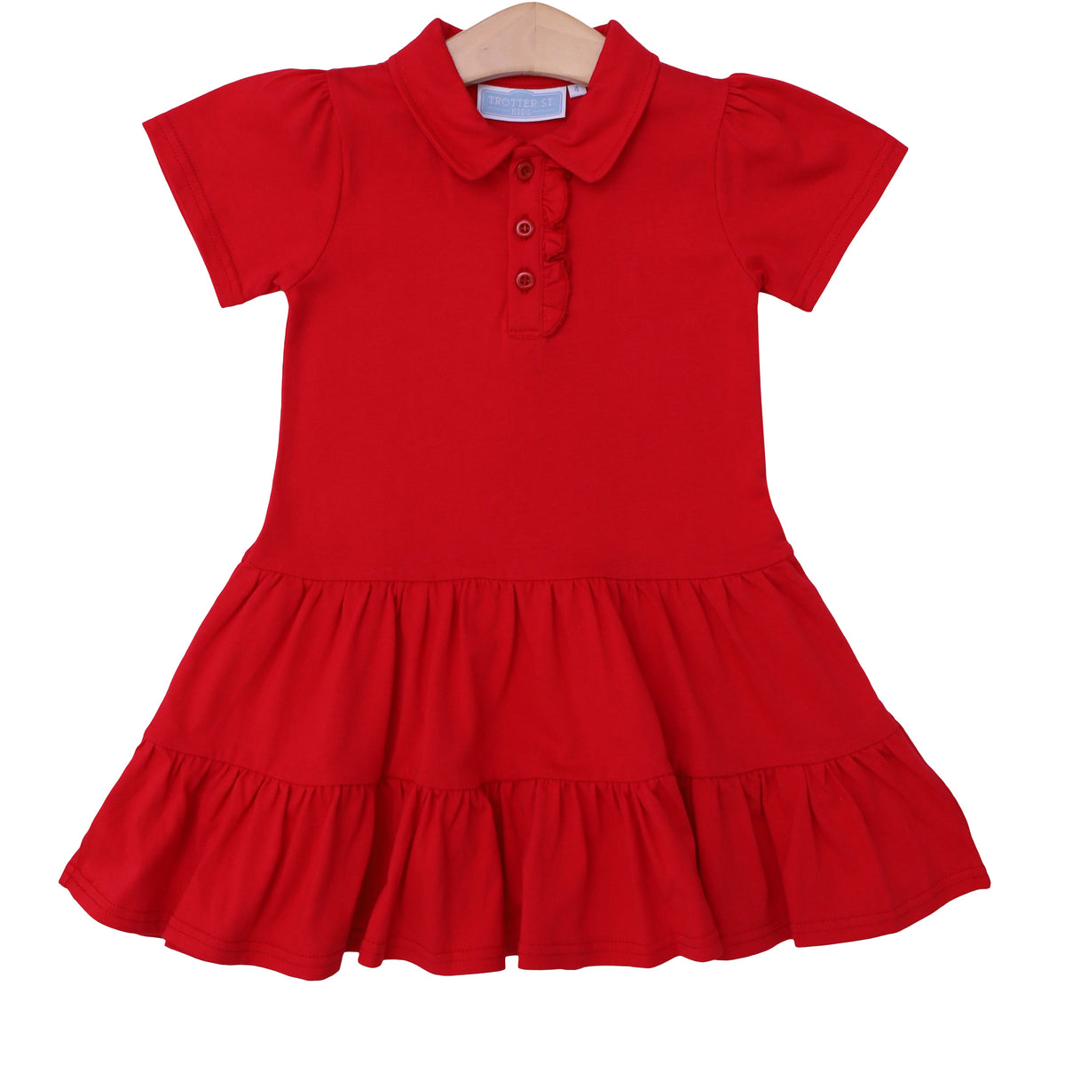 The Polo Dress - Scarlet Red