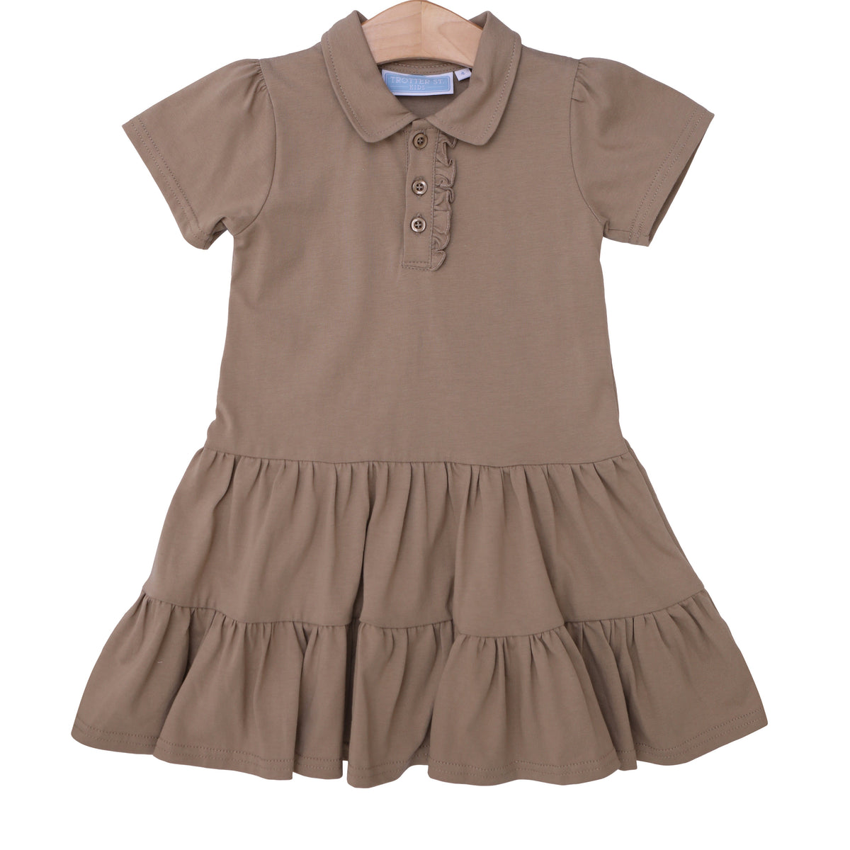 ワンピース MOWALOLA POLO DRESS BROWN MOWALOLA POLO DRESS BROWN