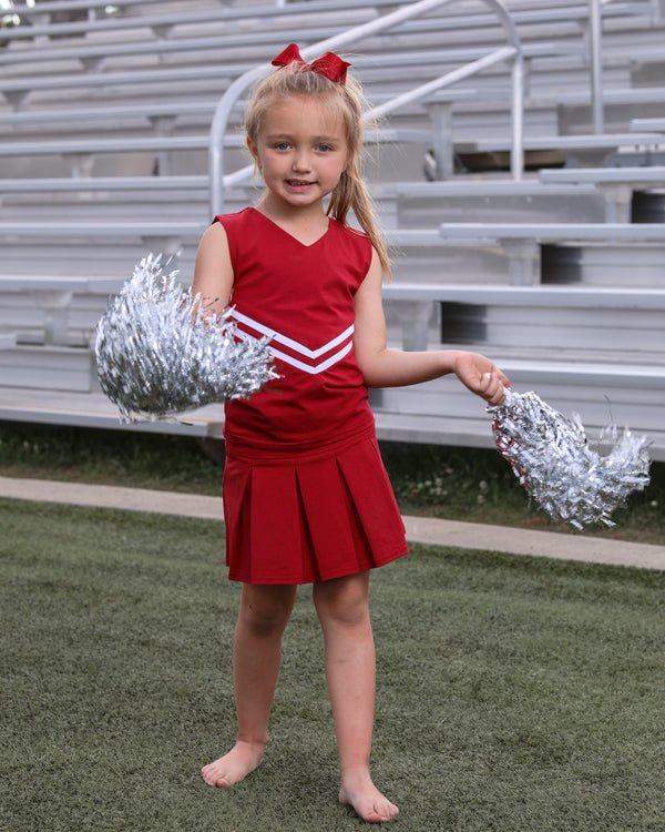 Cheer Uniform Set- Crimson