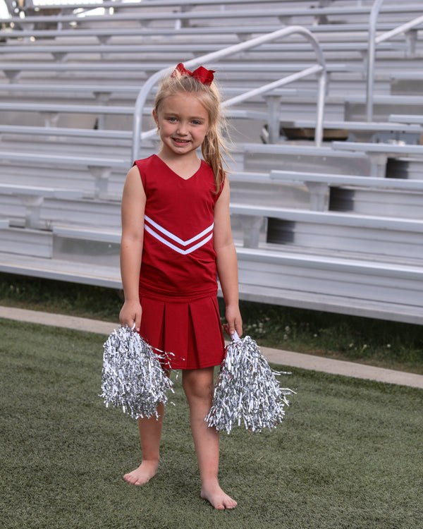 Cheer Uniform Set- Crimson