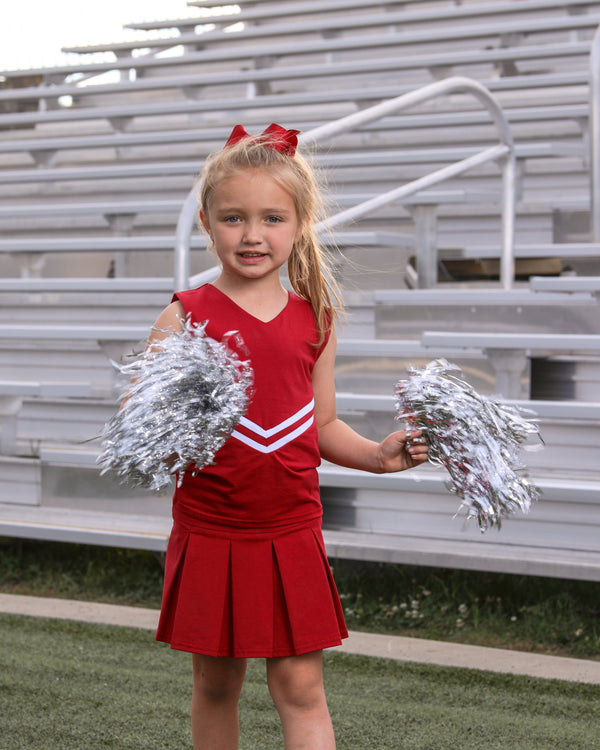 Cheer Uniform Set- Crimson