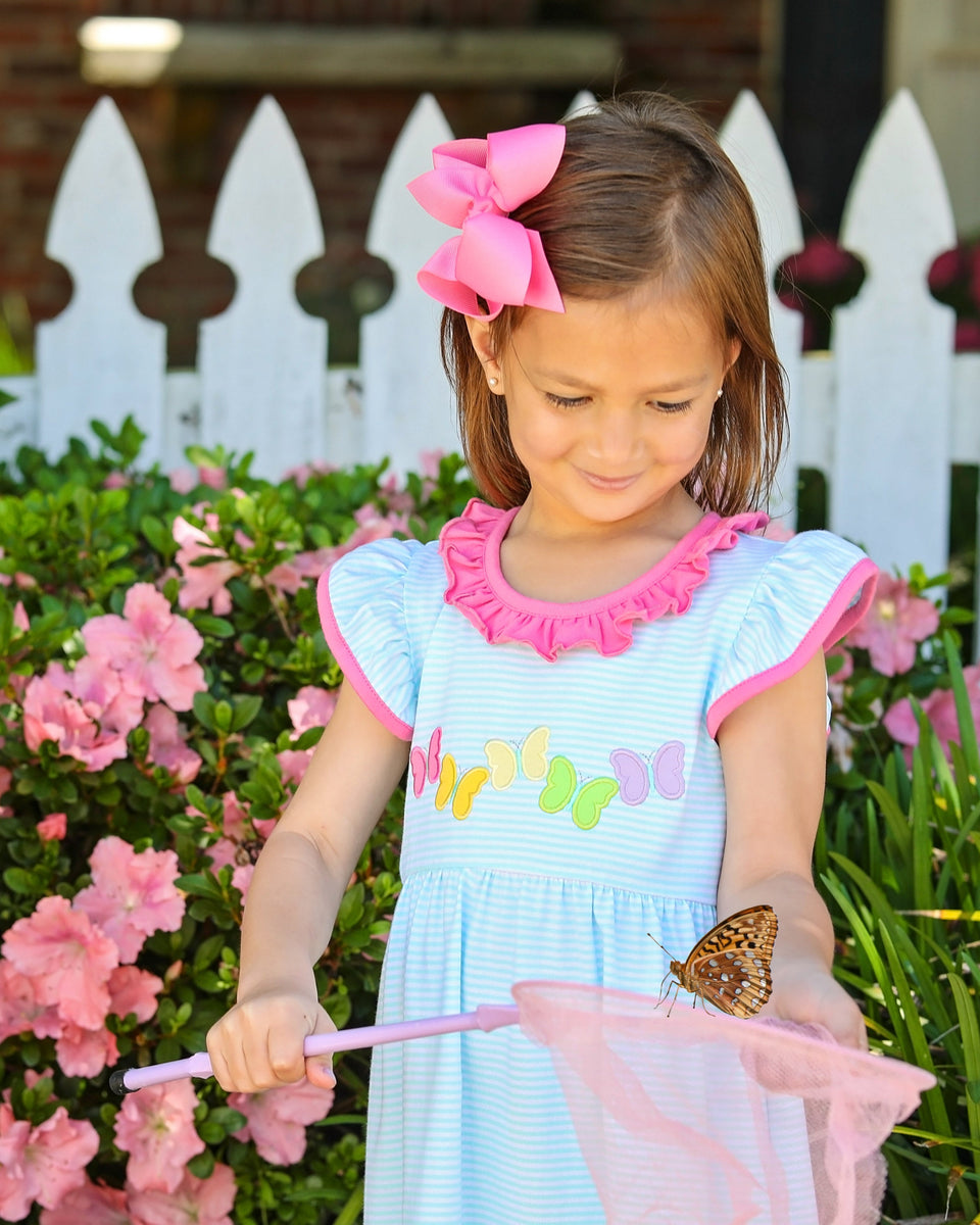 Butterfly Ballet Smocked Ruffle Dress