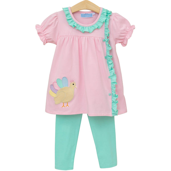 Turkey Ruffle Pants Set