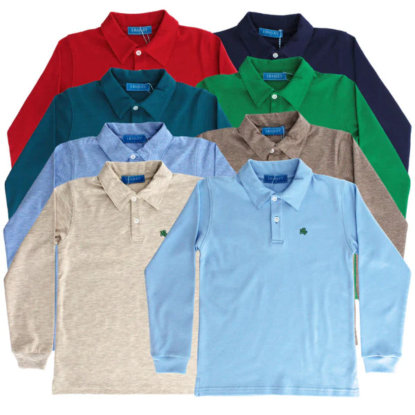 Harry Long Sleeve Polo- Oatmeal
